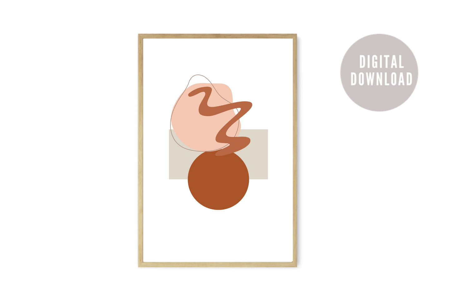 Circular Swirls Harmony – living room wall art, digital art prints, modern abstract art poster