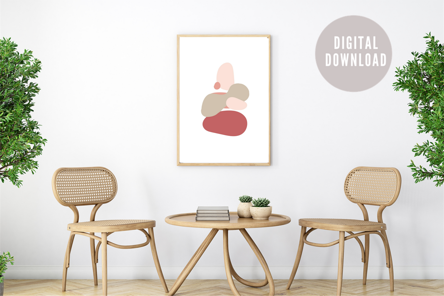 Circular Shapes Abstract – living room wall art, trendy wall art, digital art prints, modern abstract art