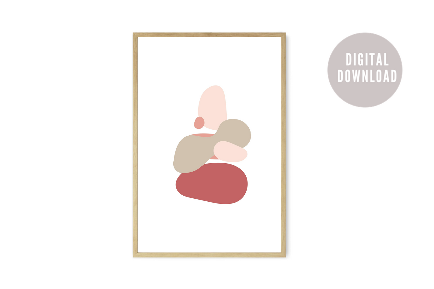 Circular Shapes Abstract – living room wall art, trendy wall art, digital art prints, modern abstract art