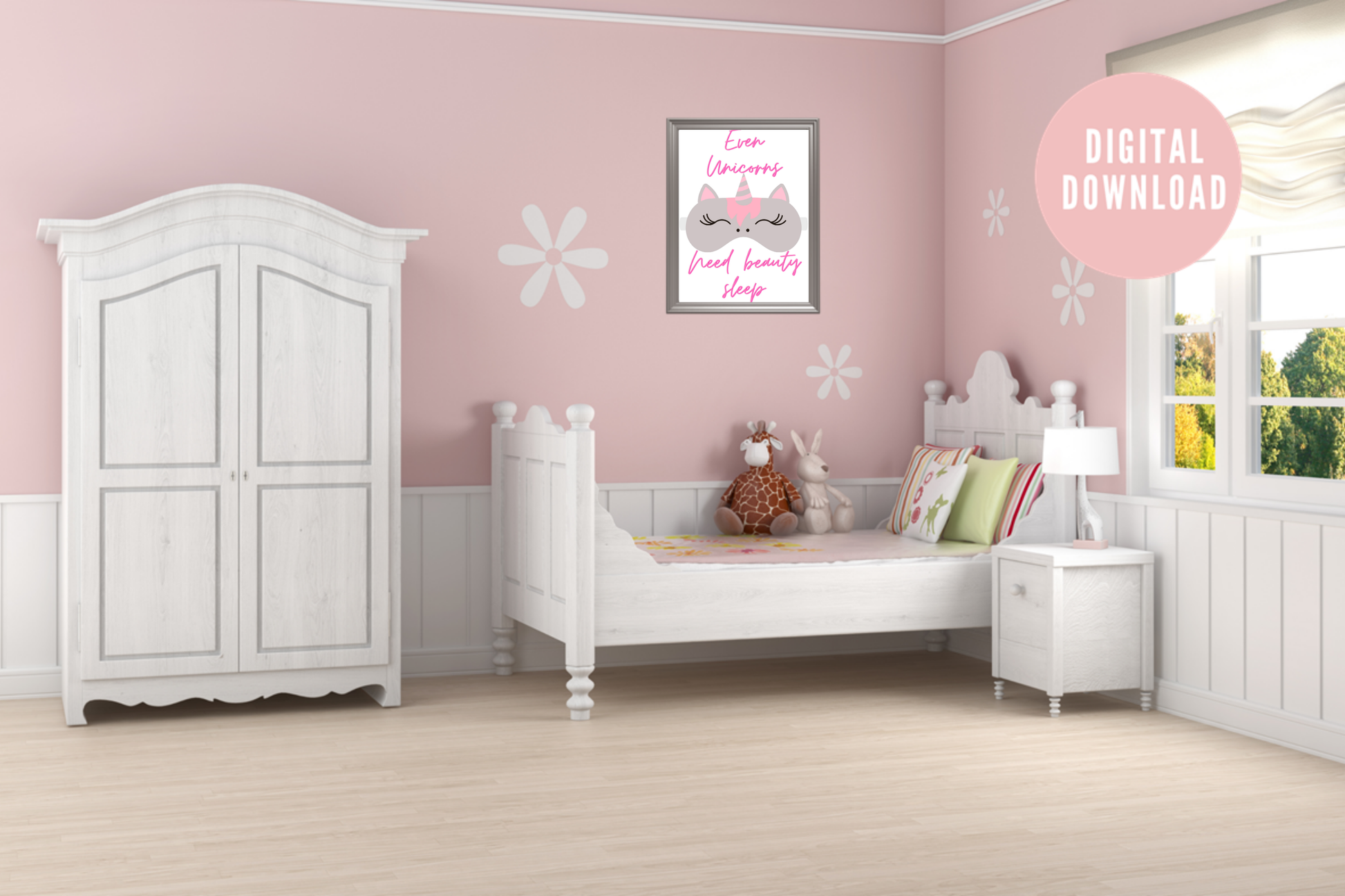 Even unicorns need beauty sleep printable décor