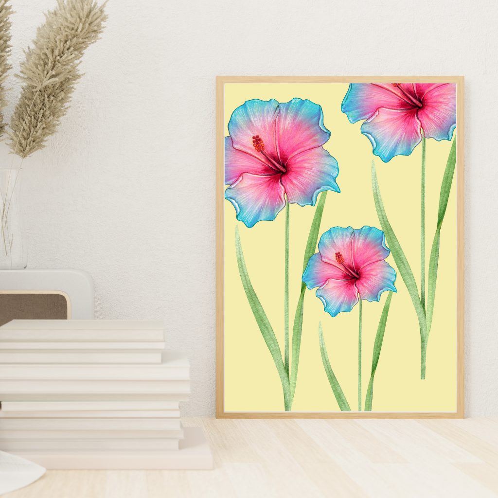Elegant Floral Artwork Print for Home or Office Interior