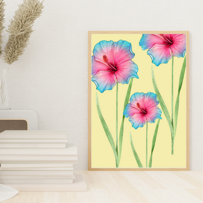 Elegant Floral Artwork Print for Home or Office Interior