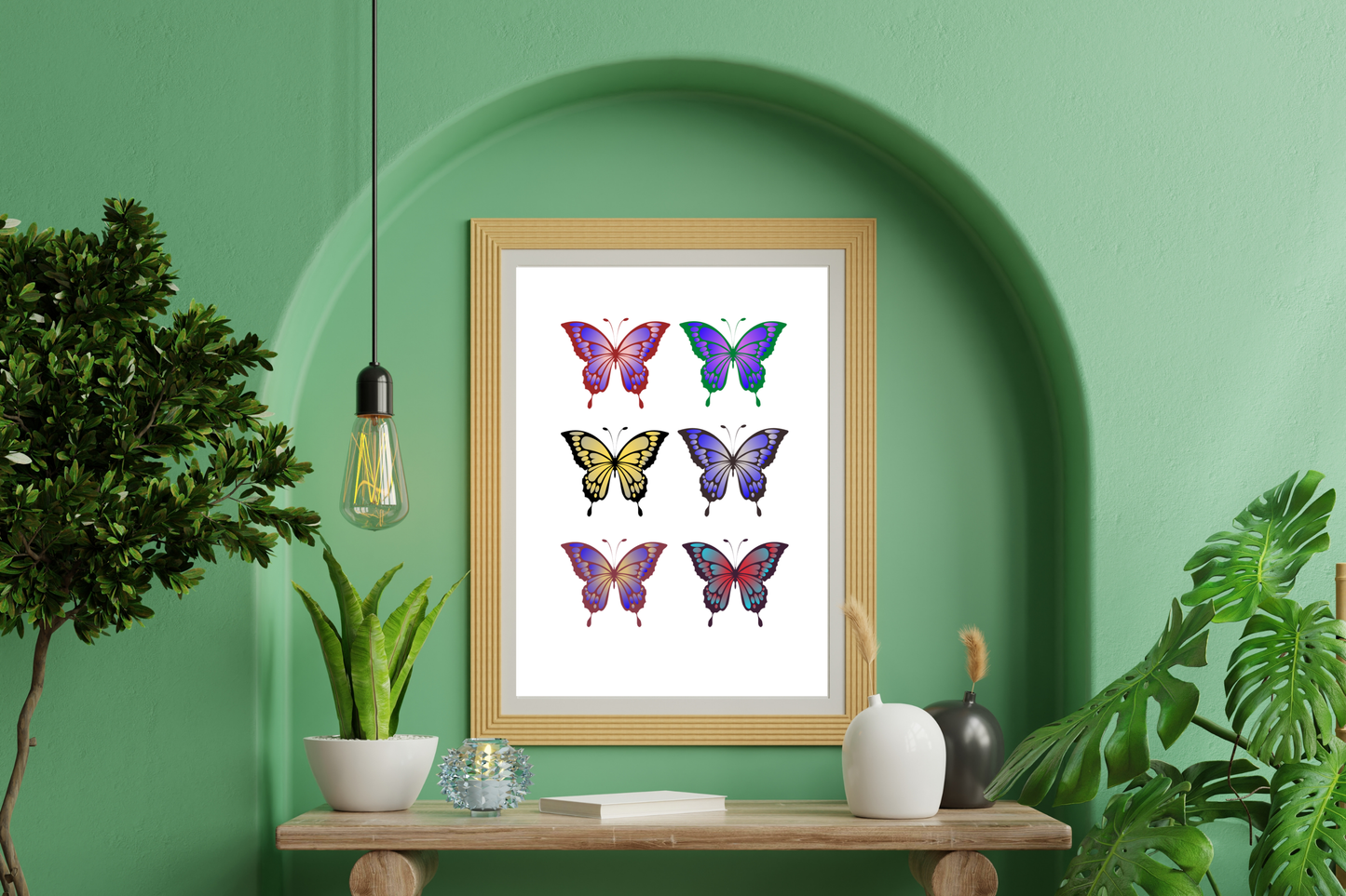 Colourful Butterfly Wall Art Print | Aesthetic Printable Art for Bright & Fresh Home Decor