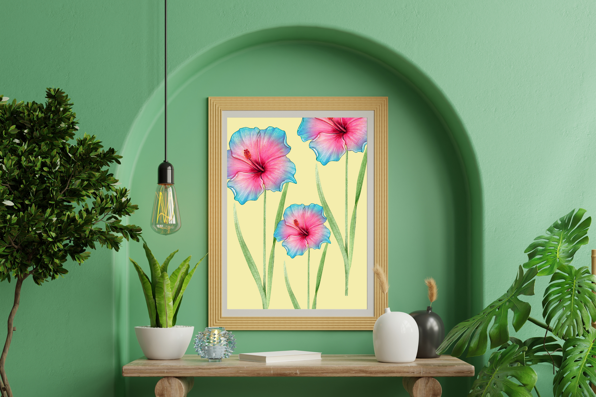 Soft Watercolor Flower Digital Print for Home Office or Relaxation space