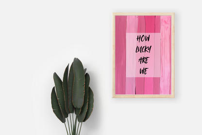 Artistic home decor poster in blush and rose tones