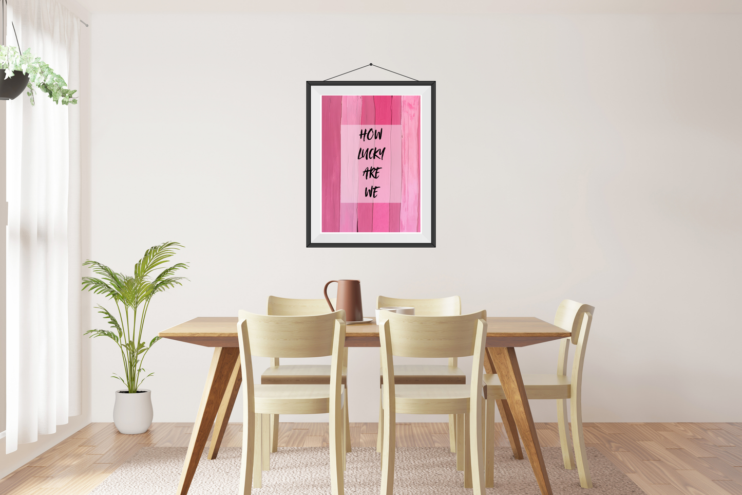 Contemporary gratitude quote print with textured brush strokes