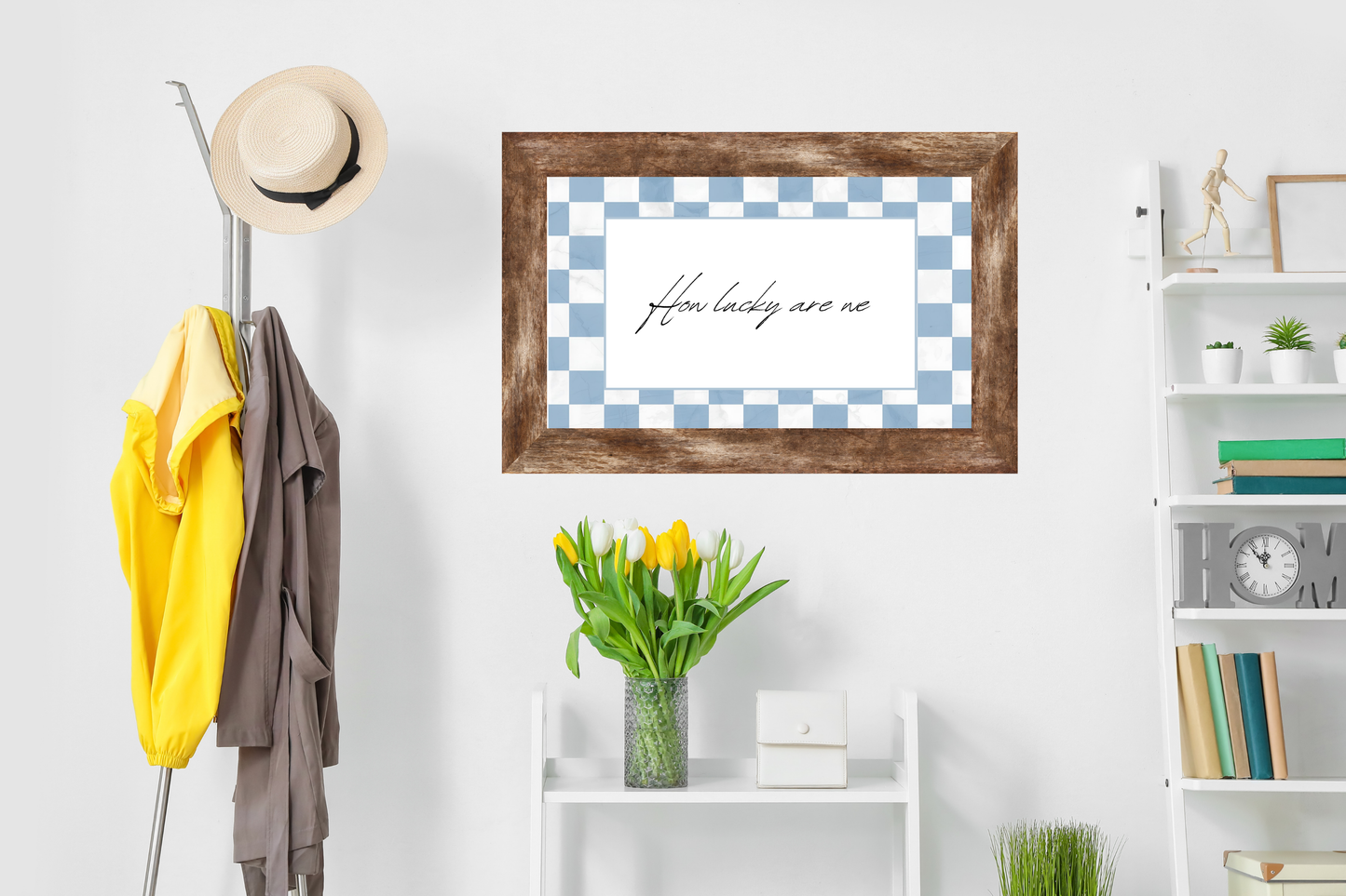 Modern home decor featuring gratitude typography poster

