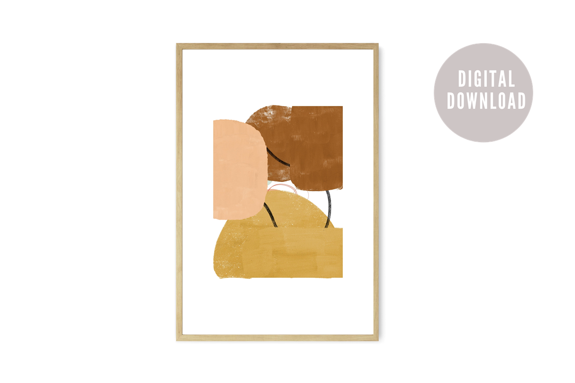 Geometric Abstract Print – living room wall art, trendy wall art, digital art prints, modern abstract art, office wall art