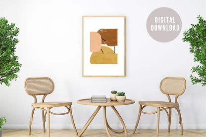 Geometric Abstract Print – living room wall art, trendy wall art, digital art prints, modern abstract art, office wall art