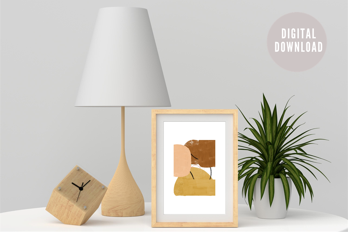 Geometric Abstract Print – living room wall art, trendy wall art, digital art prints, modern abstract art, office wall art
