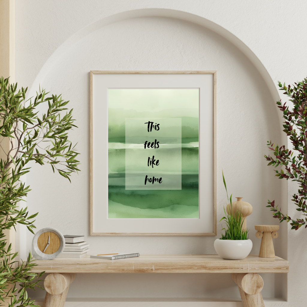 cosy home typography wall art digital download decor