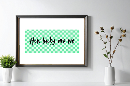 retro aesthetic checkerboard wall art printable displayed in living room