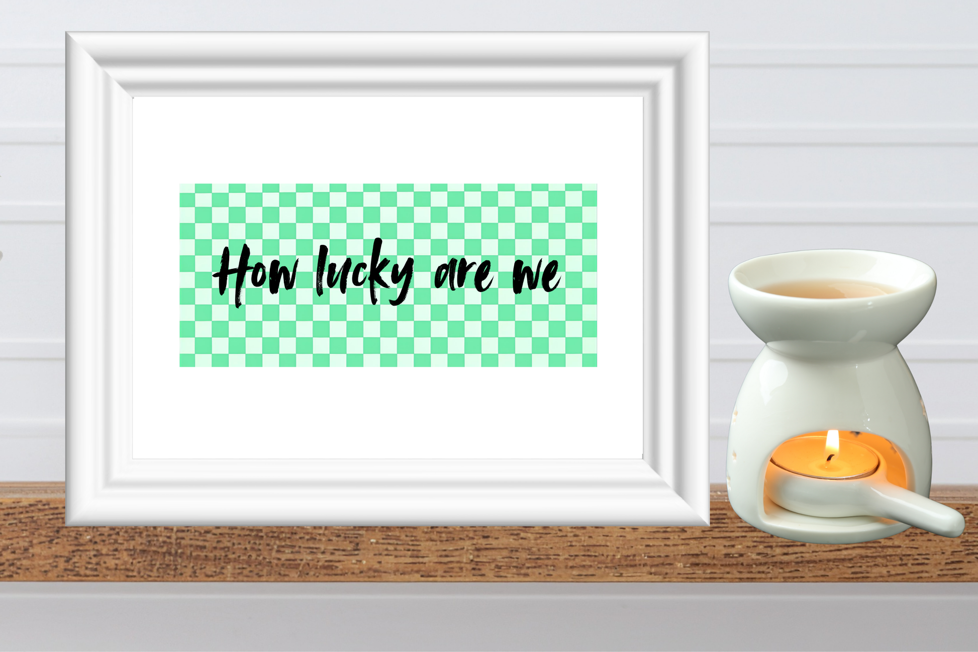 mint green aesthetic typography print for modern home decor